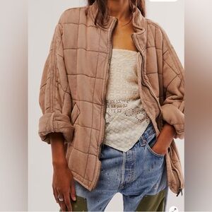 Free People Dolman Quilted Knit Jacket Medium